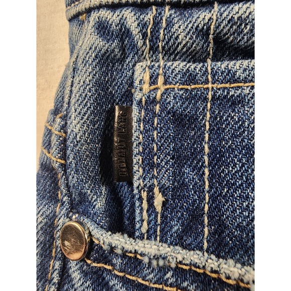 Helmut Lang High Rise Crop Slim Jeans Light Jackhammer Wash Distressed W Size 26 - Picture 9 of 15